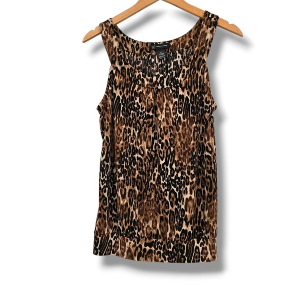 INC International Concepts Leopard Print Sleeveless Tank Top Size‎ XL Animal